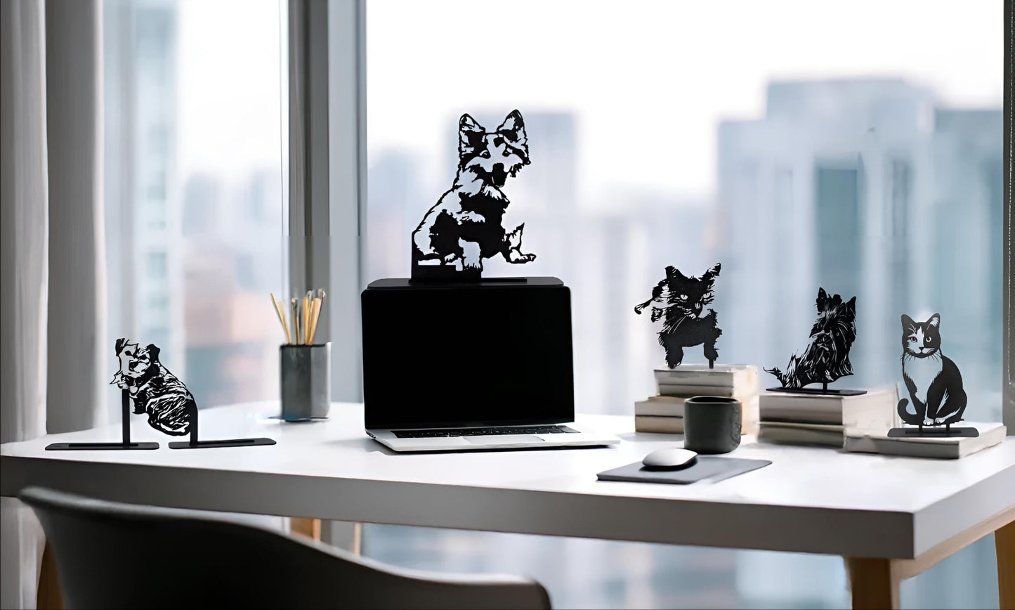 Custom 3D Printed Pet Portrait Silhouettes
