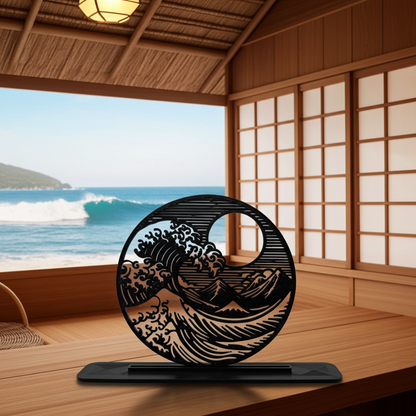 Great Tsunami Silhouette - Desk and Wall Art