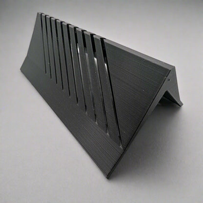 Modern Black Greeting card holder in perspective.  Black.  Empty.  Product Shot.
