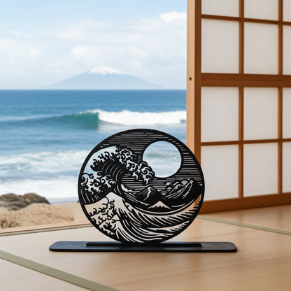 Great Tsunami Silhouette - Desk and Wall Art